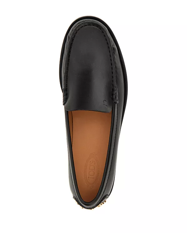 Женские кожаные лоферы-тапочки Tod'S, черный — фото 4