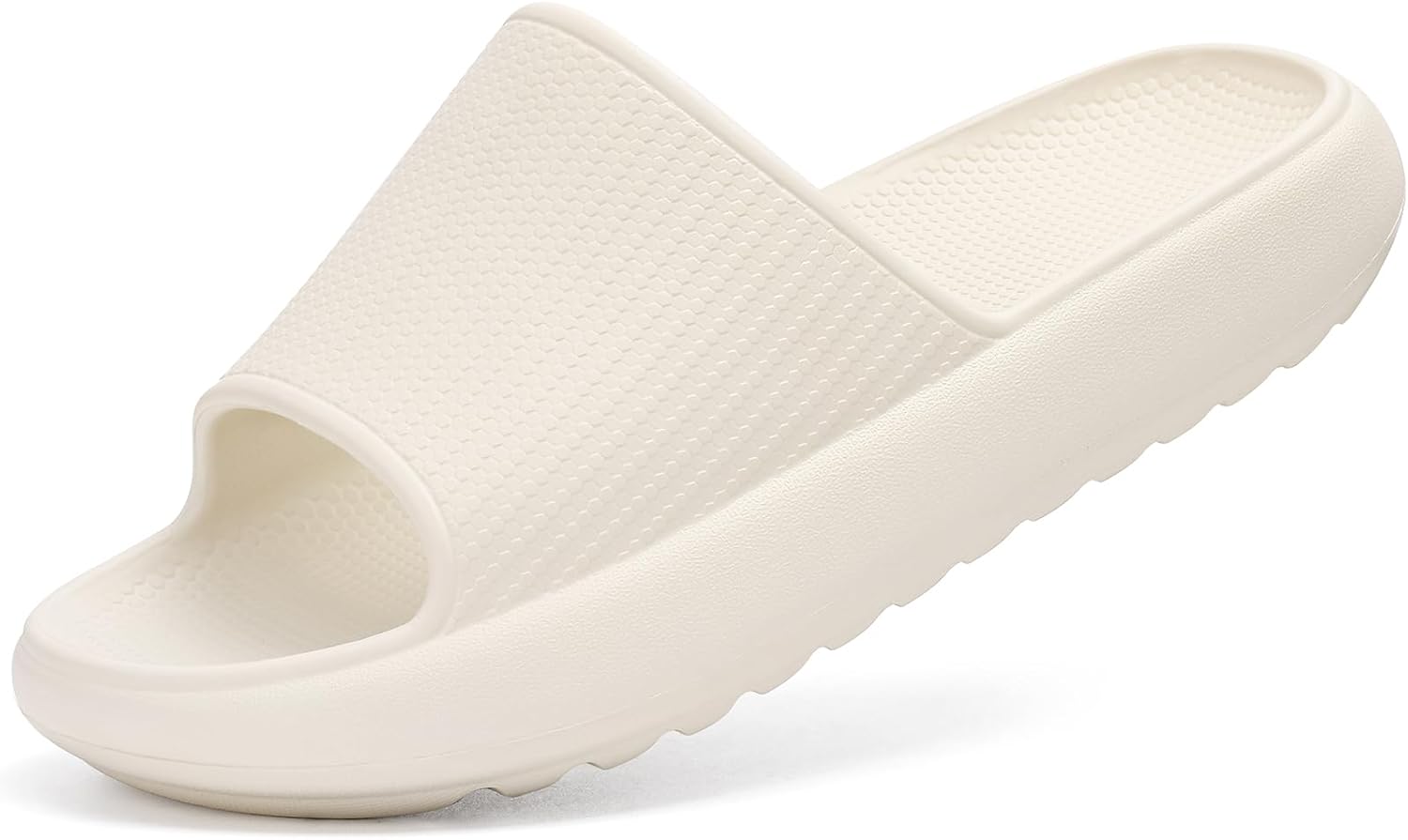 

Женские и мужские сандалии Comwarm Cloud Slide с ультракомфортной стелькой-подушкой, мягкие летние пляжные тапочки с поддержкой низкого свода, бежевый