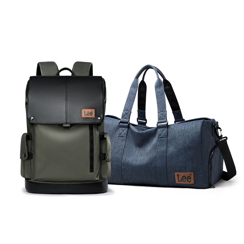 

Оксфордская сумка-кроссбоди Large унисекс denim blue Lee, Backpack+Travel Bag Set