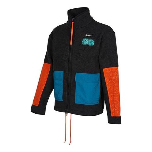 

Куртка Nike CNY Chinese New Year's Edition Contrast Color Stitching Loose logo Sports Stand Collar Jacket Black, черный