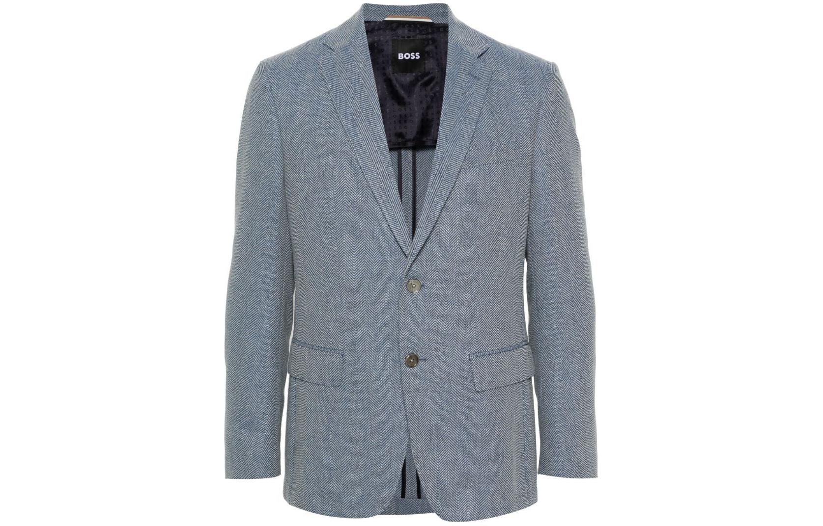 

HUGO BOSS Блейзер с шевронным узором, Pink Blue