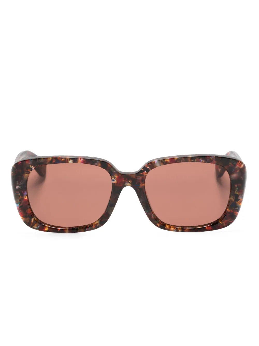 

Солнцезащитные очки в квадратной оправе Chloé Eyewear, коричневый
