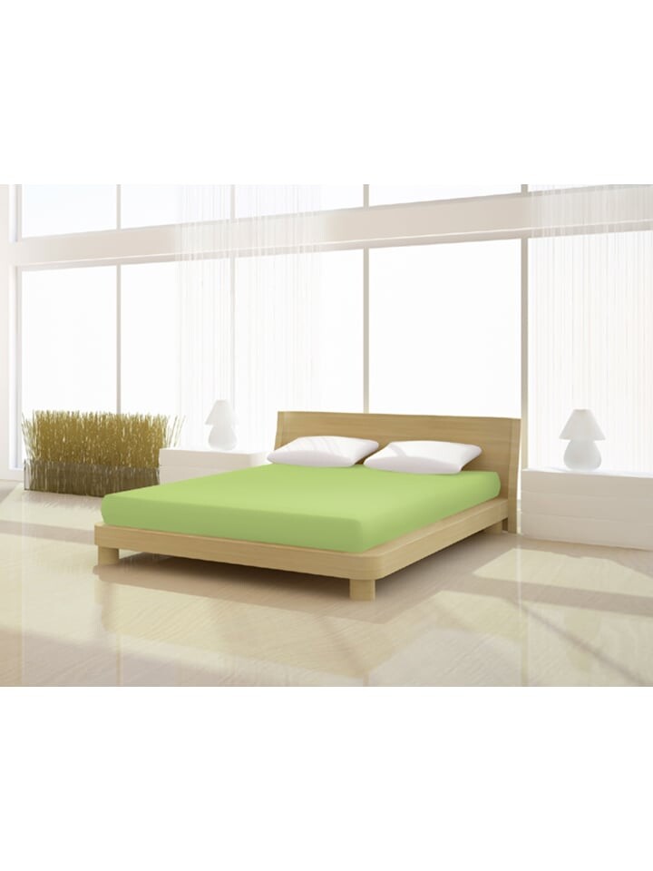 

Простыня на подгонке MrSandman Fein Jersey de luxe 90 100 x 200 cm, цвет kiwi