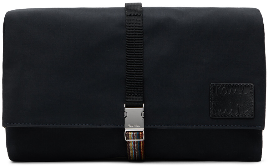 

Темно-синяя раскладывающаяся сумка для стирки из плотной ткани Paul Smith