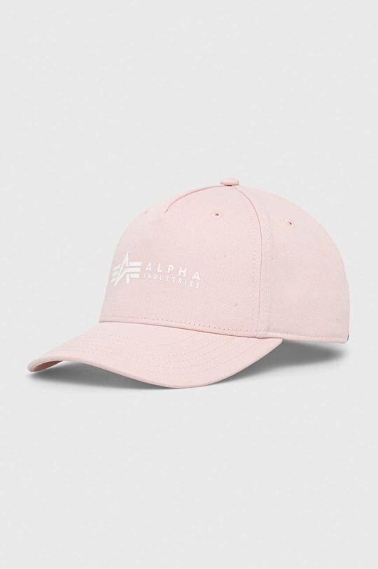 

Хлопковая шапка Alpha Industries, розовый