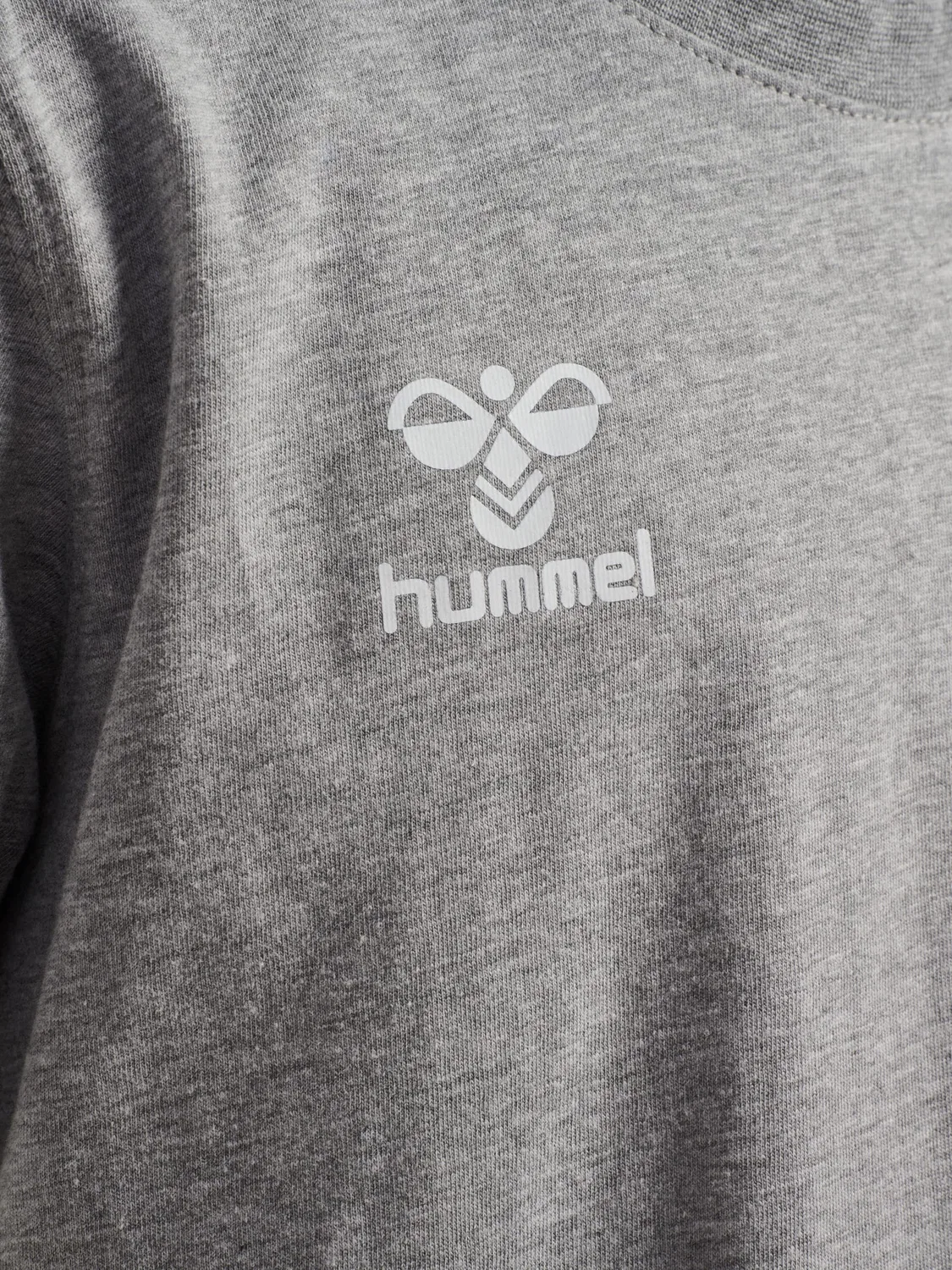 Футболка из биохлопка, Hummel, серый меланж — фото 3