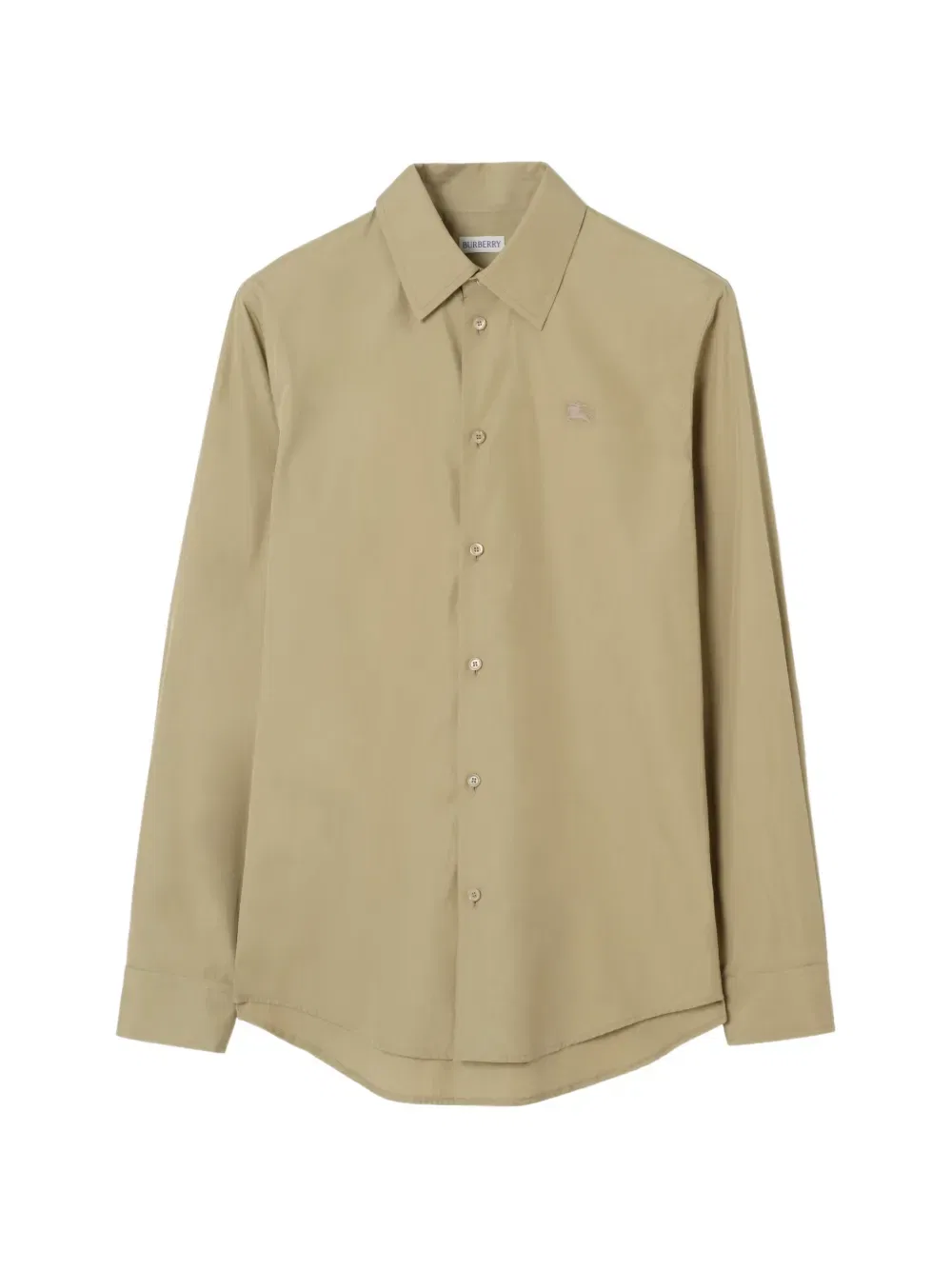 Рубашка Burberry из хлопкового поплина, стандартный крой, нейтральный