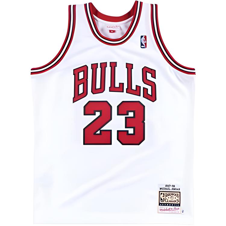 

Аутентичная футболка Mitchell & Ness Chicago Bulls Home 1997 98 Michael Jordan Mitchell Ness, белый