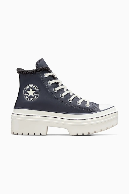 Кожаные кеды Chuck Taylor All Star Lugged Heel Converse, серый