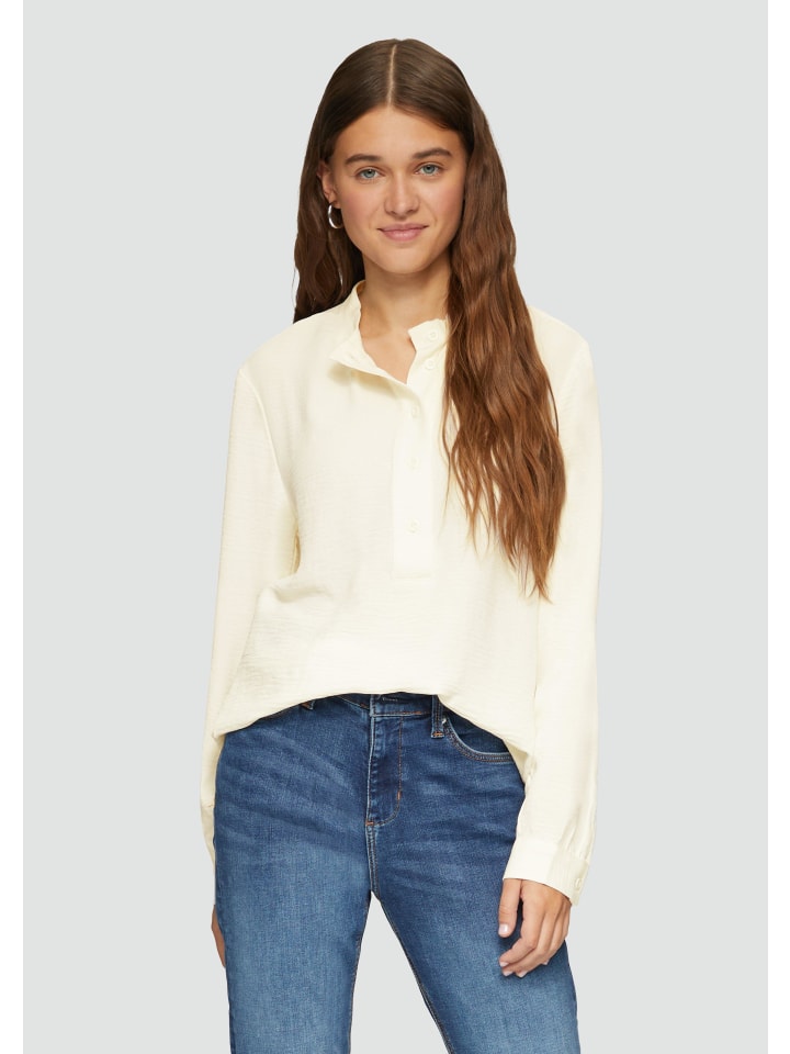 

Блуза QS Bluse langarm, кремовый