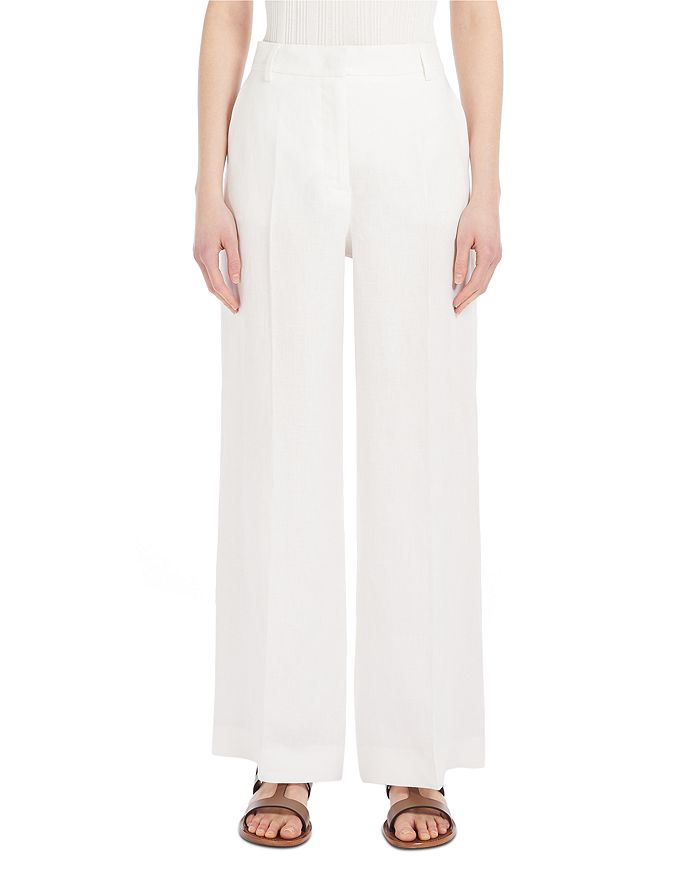 

Брюки Malizia из льняной ткани Weekend Max Mara, белый