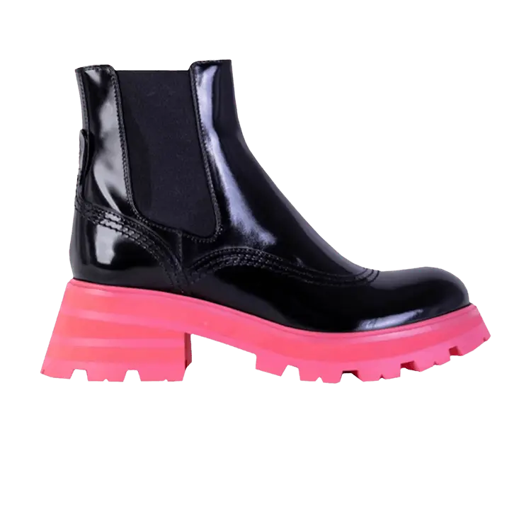 Ботинки Alexander McQueen Wmns Wander Chelsea Boot 'Black Pink', черный