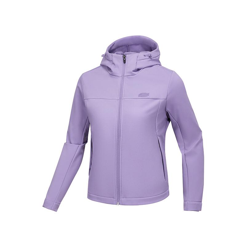

Skechers Женская куртка базовой спортивной серии, Purple Mist Color-0028