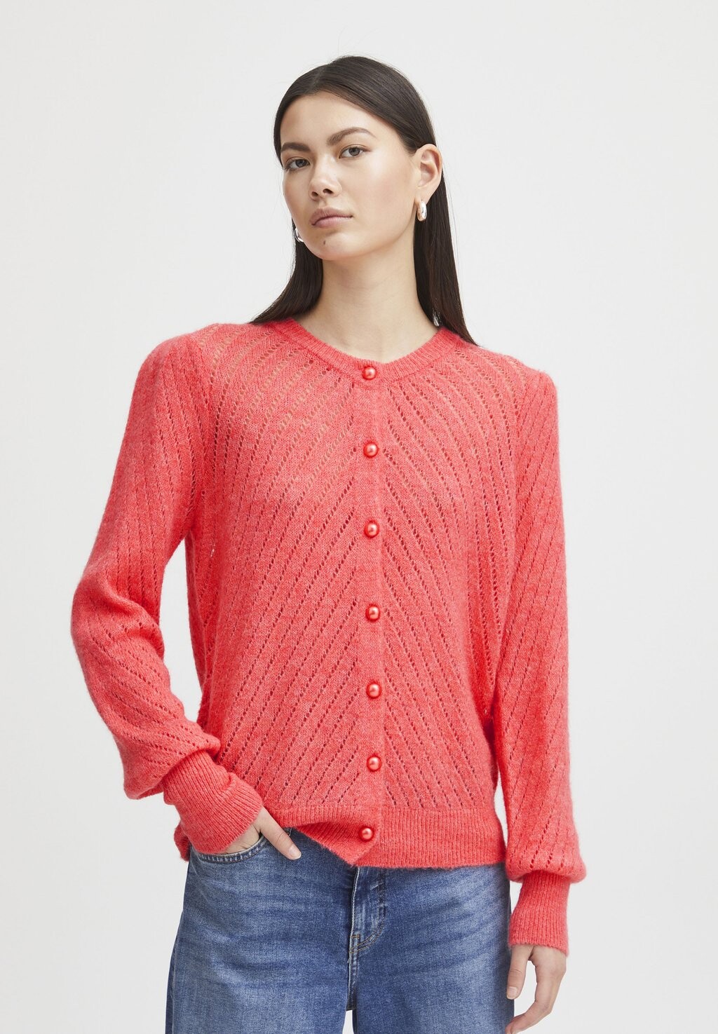 

Кардиган IHKAMARA CA6 ICHI, цвет calypso coral