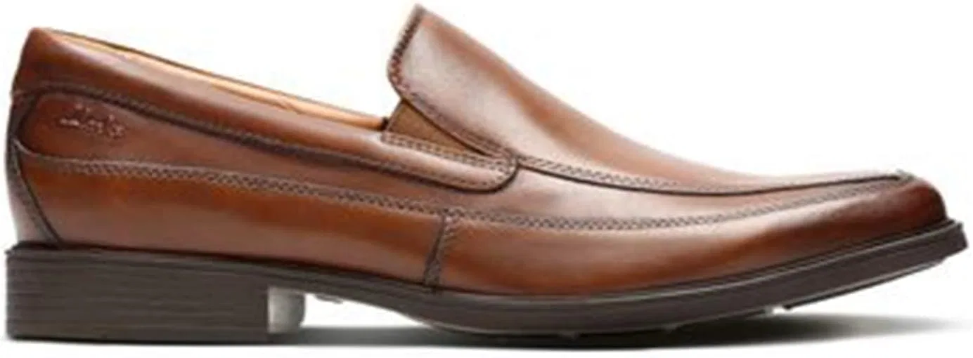 Мужские кожаные туфли Clarks Tilden Free с широкой колодкой, черные, размер 49 EU — фото 2