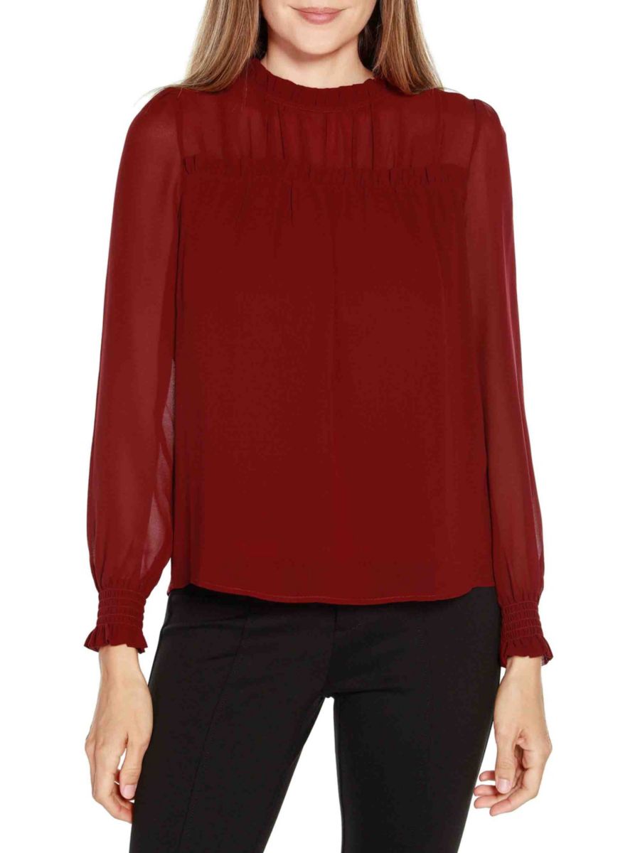 

Шифоновый топ с оборкой belldini, цвет Cranberry