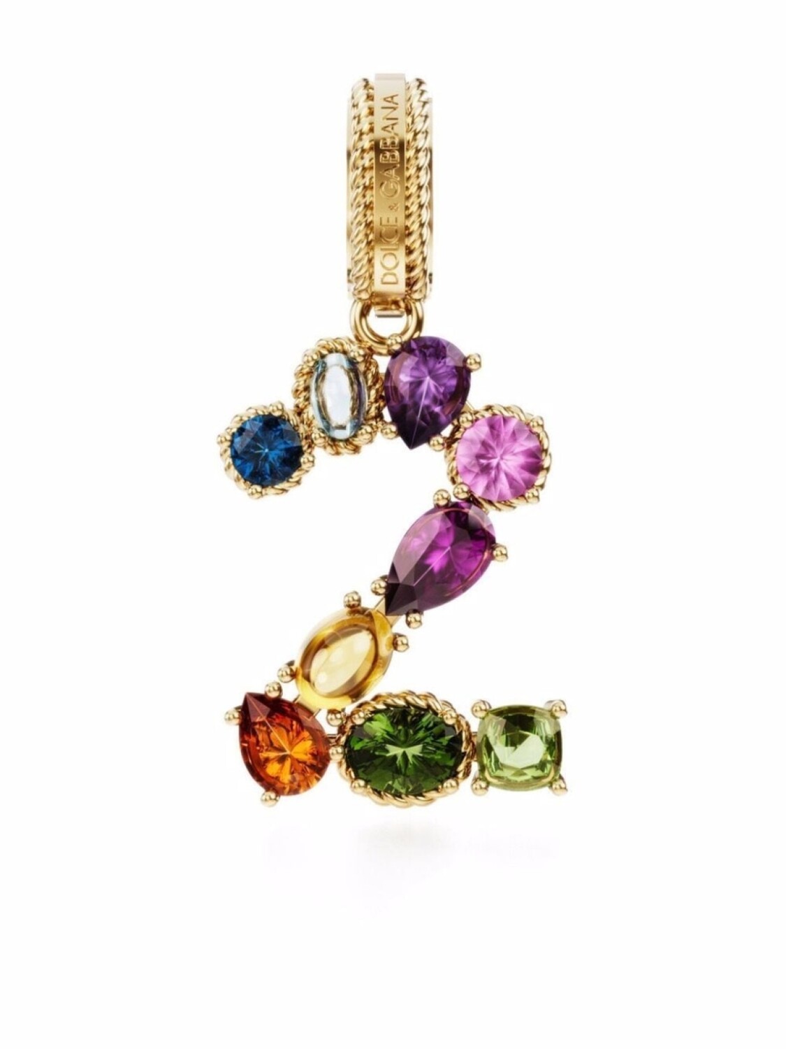

Подвеска Number 2 из желтого золота с камнями Dolce & Gabbana, золотой