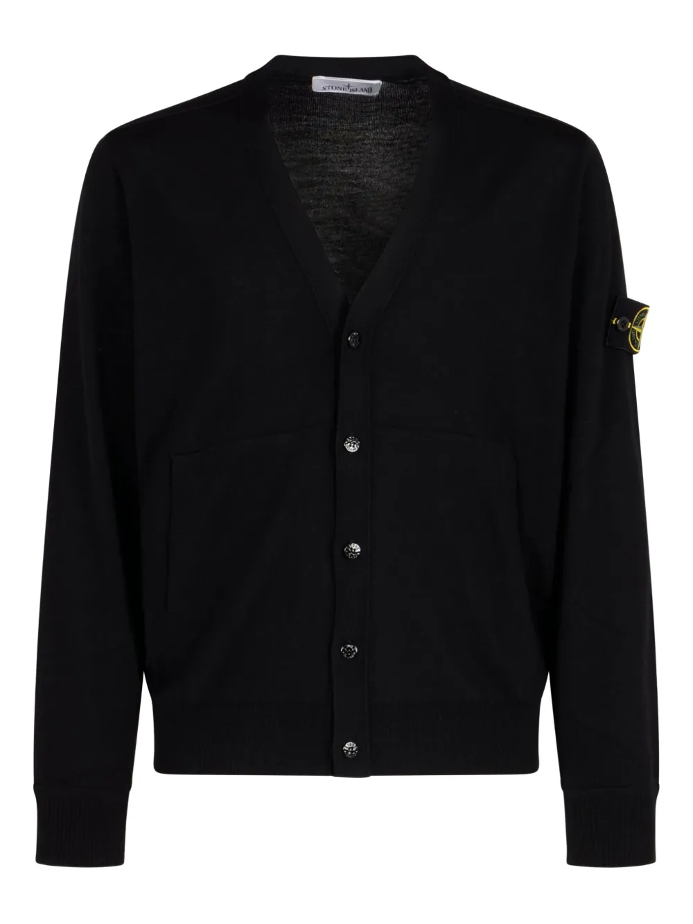 

Кардиган с нашивкой-логотипом на пуговицах Stone Island, черный