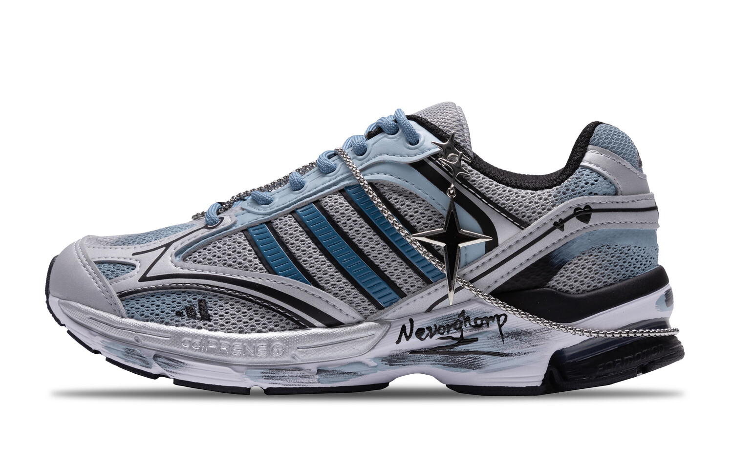 

Кроссовки SPIRITAIN 2.0 унисекс с низким верхом серебристо-синий Adidas