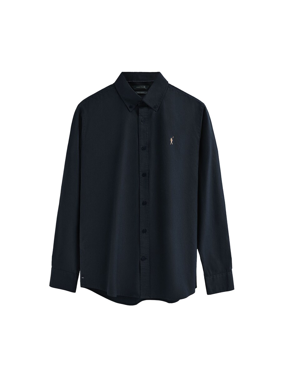 

Рубашка на пуговицах классического кроя Polo Club, темно-синий