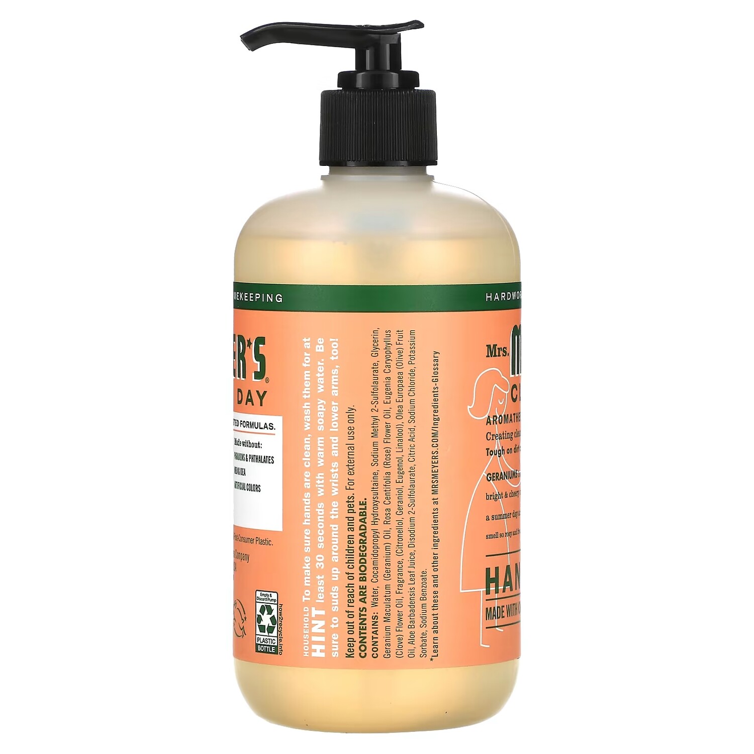 Мыло для рук Mrs. Meyers Clean Day с оливковым маслом и алоэ вера, 370 мл — фото 2