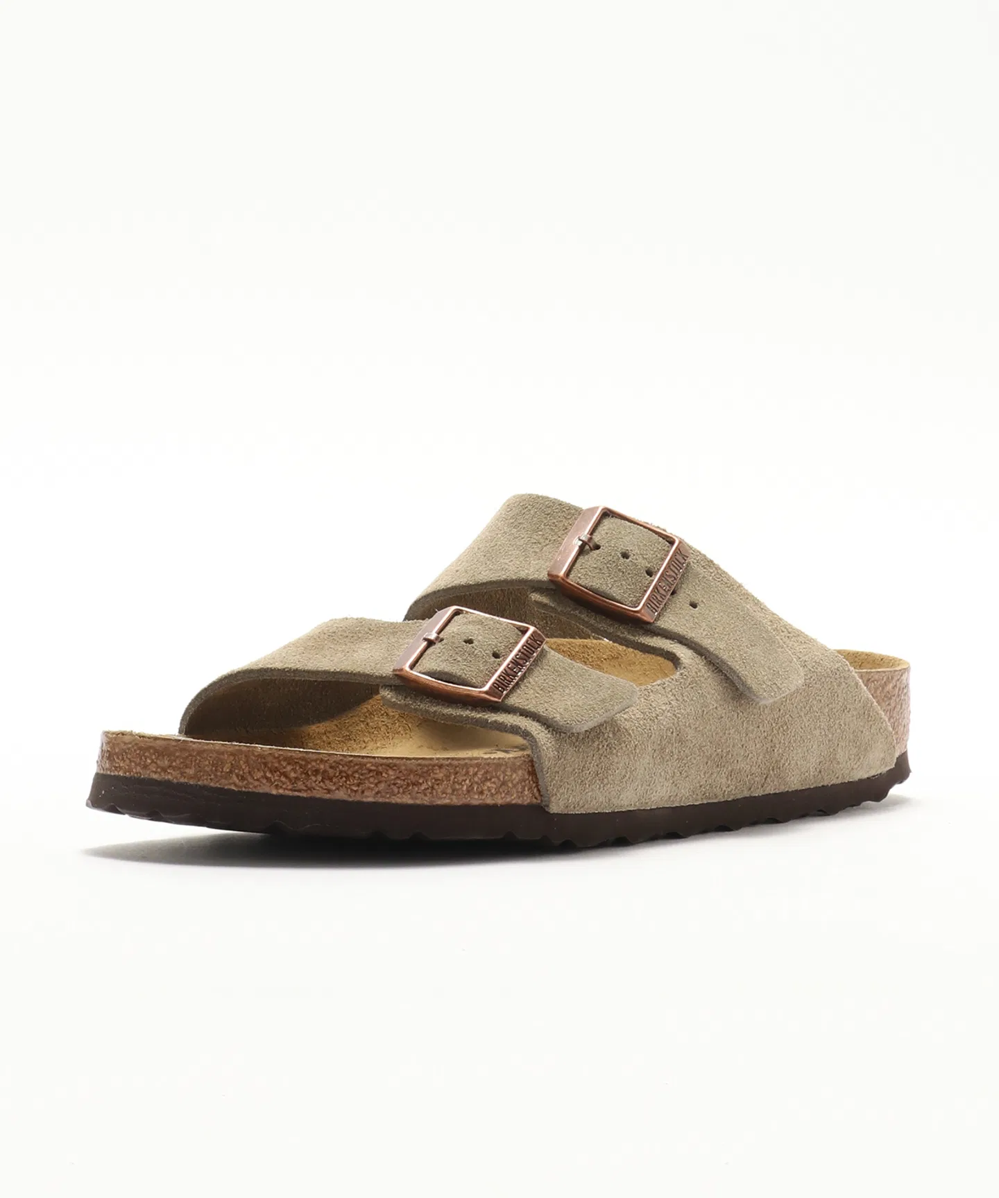 Унисекс сандалии из натуральной кожи Birkenstock Arizona Taupe бежевые — фото 2