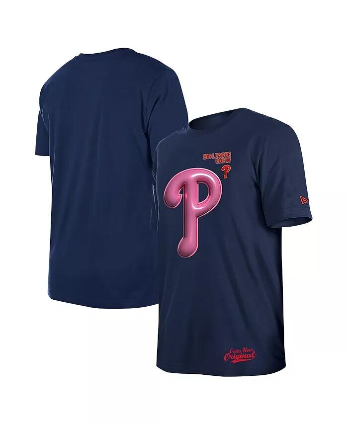

Мужская темно-синяя футболка Philadelphia Phillies Big League Chew New Era, синий