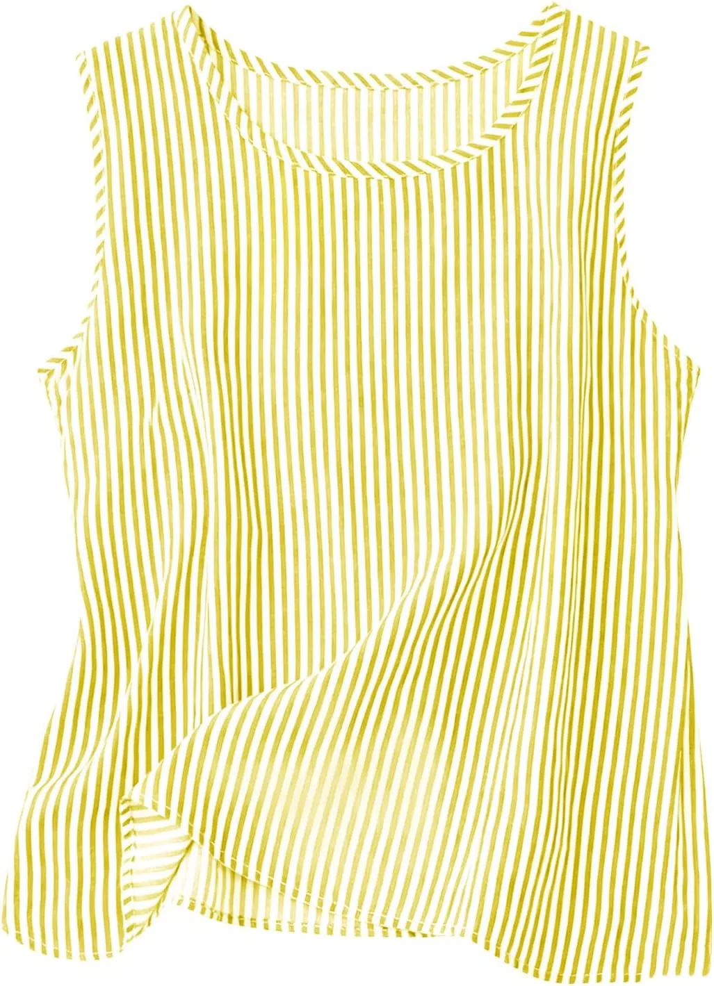 Женский топ без рукавов, клетка, Cotton Linen, 03#yellow