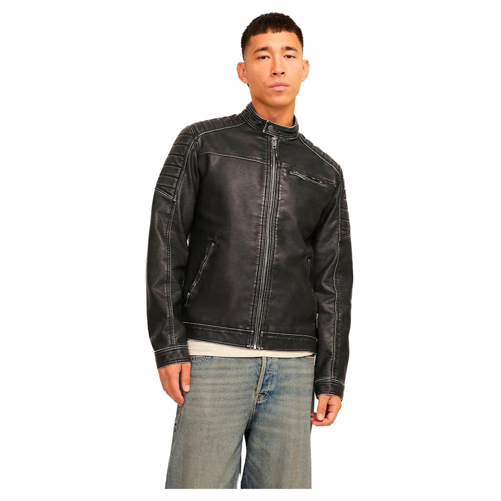 

Куртка Jack & Jones Rocky leather, черный