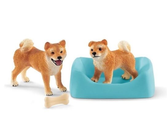 

Schleich, Коллекционная статуэтка, мама сиба-ину и щенки