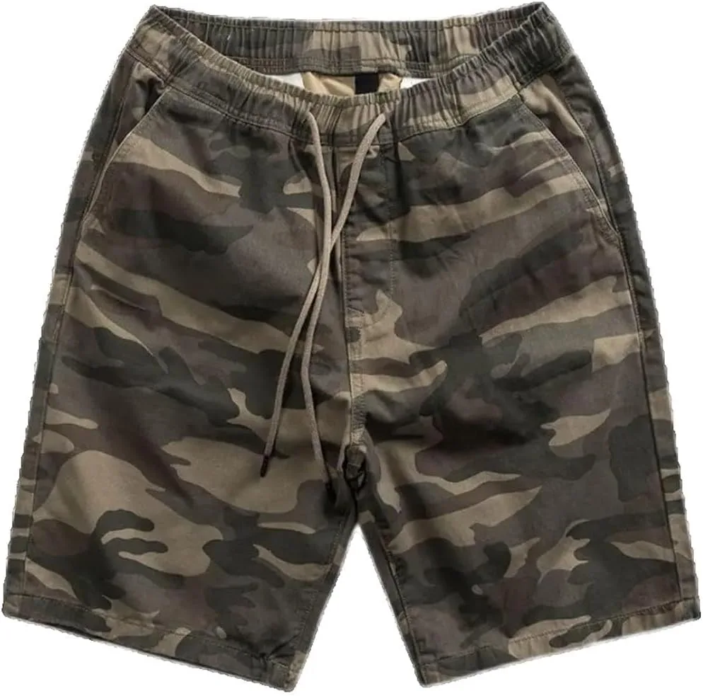 

Мужские шорты карго для походов, камуфляж, эластичный пояс, нейлон MIGAOQ