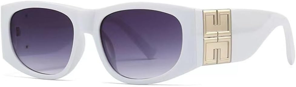 

Солнцезащитные очки «кошачий глаз» для женщин в винтажной оправе, солнцезащитные очки для мужчин и женщин в стиле ретро, ​​очки с защитой от УФ-излучения UV400 HDUBFY, White