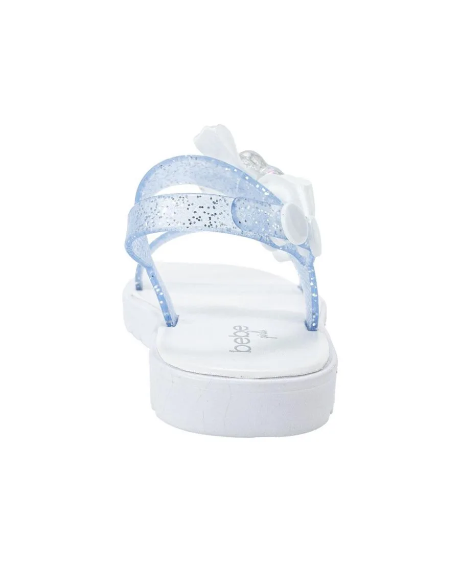 Детские сандалии PCU с бантиком и подвеской в виде сердечка Bebe, синий — фото 2