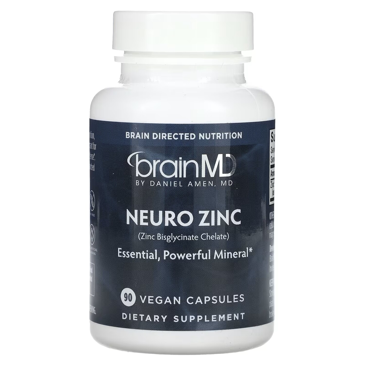 

Добавка BrainMD Neuro Zinc без глютена , 90 веганских капсул