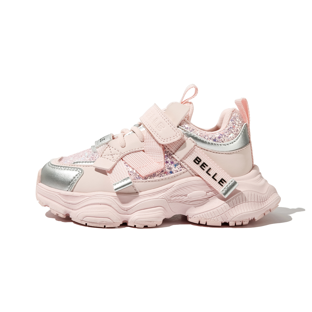 

BELLE Износостойкие низкие детские повседневные туфли Pink Kids'