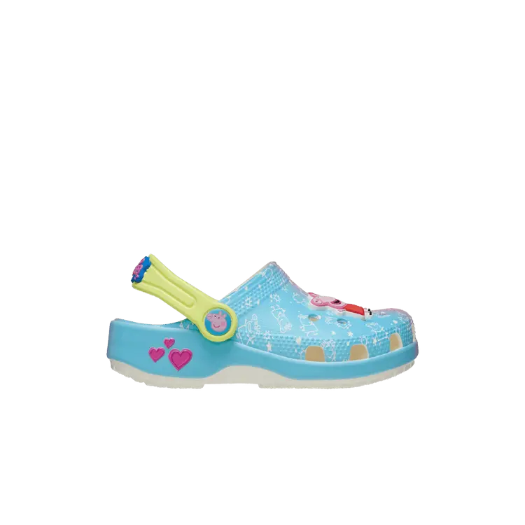 

Кроссовки Crocs Peppa Pig x Classic Clog Toddler Blue Pink Gradient, синий