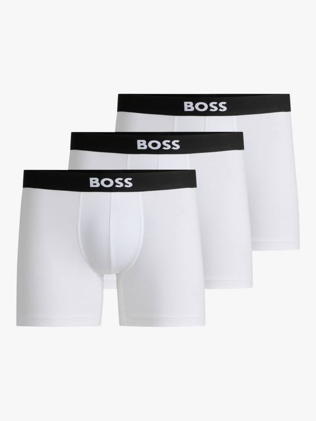 

Боксеры BOSS из стрейч-хлопка с логотипом на поясе HUGO BOSS, Pack of 3, White