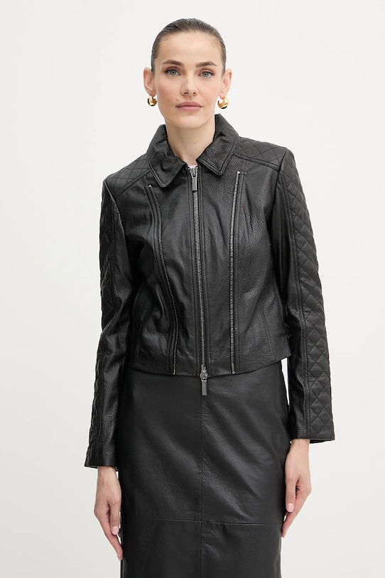 

Кожаная куртка Armani Exchange, черный