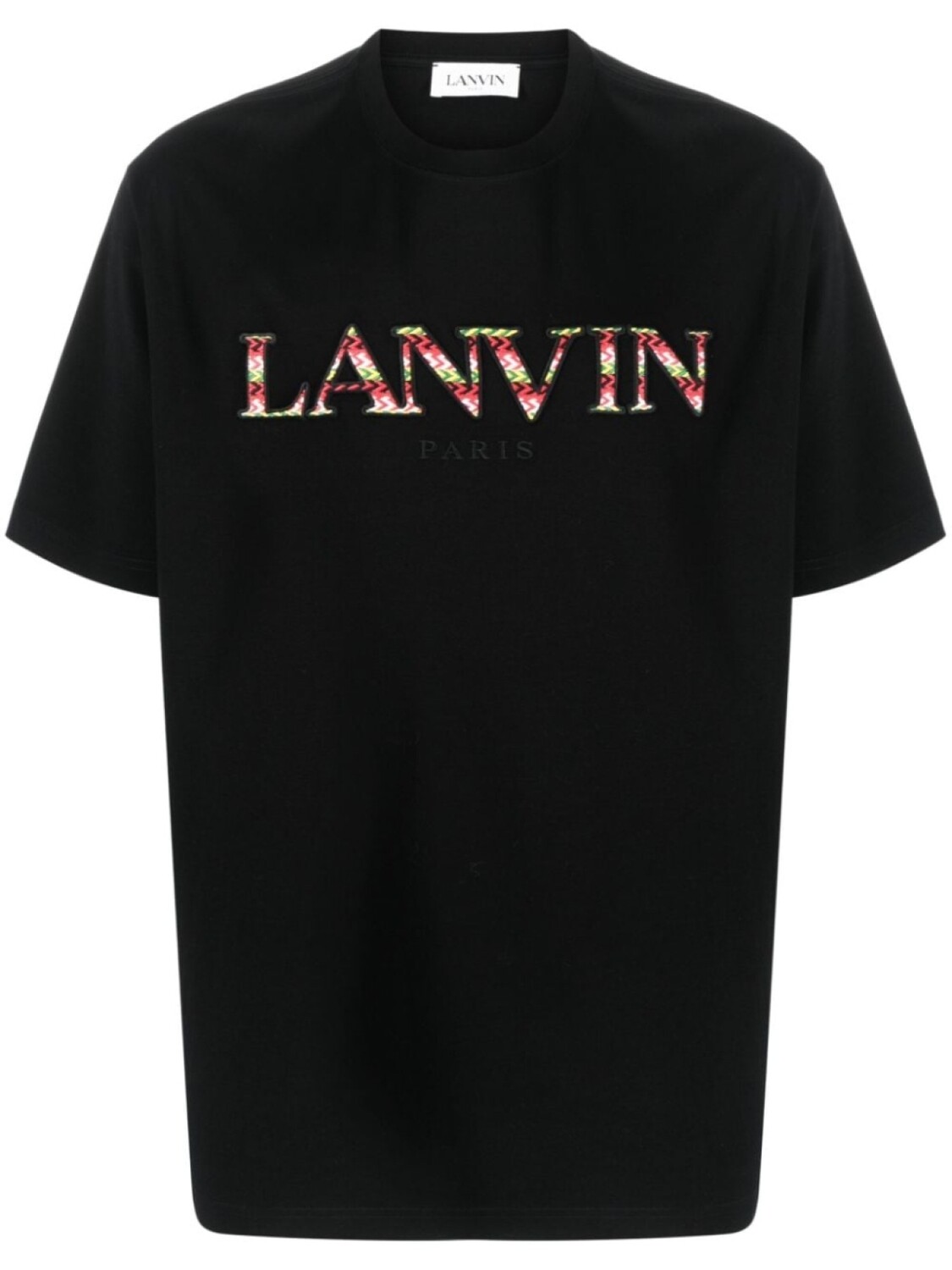 

Lanvin футболка с вышитым логотипом, черный