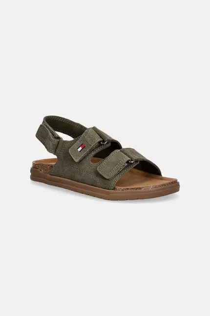 Сандалии замшевые Tommy Hilfiger, зеленый