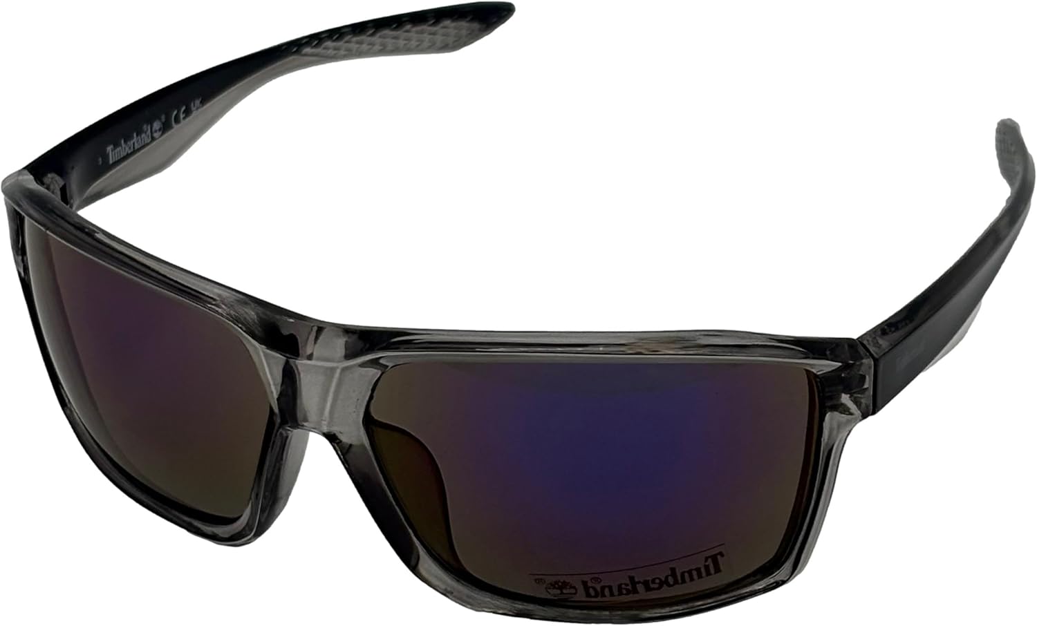 

Timberland мужские прямоугольные серые пластиковые солнцезащитные очки, Blue Flash линзы TB7235