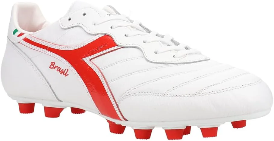 Бутсы Diadora Brasil Italy OG LT+ MDPU для твердого поля, белый/красный — фото 4