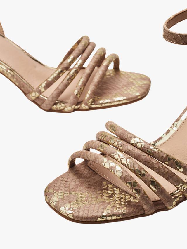 Босоножки Maybel на устойчивом каблуке с ремешками Moda in Pelle, Rose Gold — фото 3