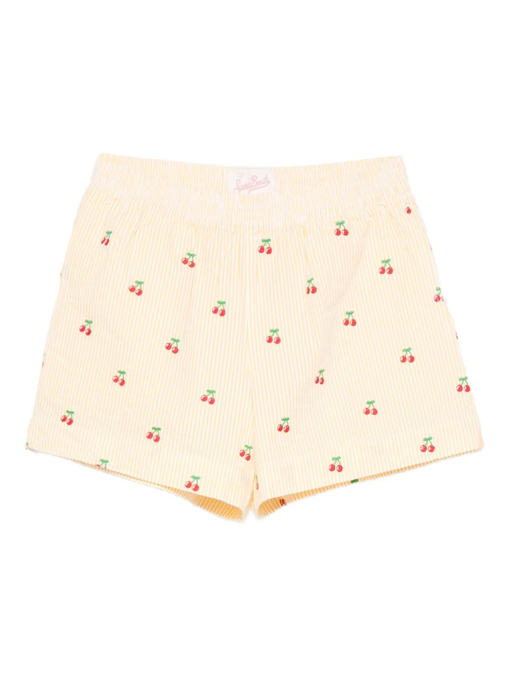 

Полосатые шорты Meave с вишневым узором MC2 SAINT BARTH, желтый