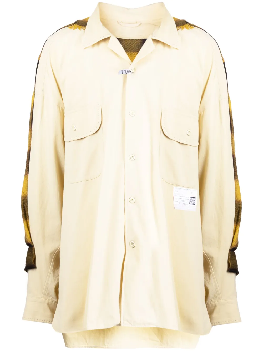

Рубашка Back Covered Maison Mihara Yasuhiro, желтый