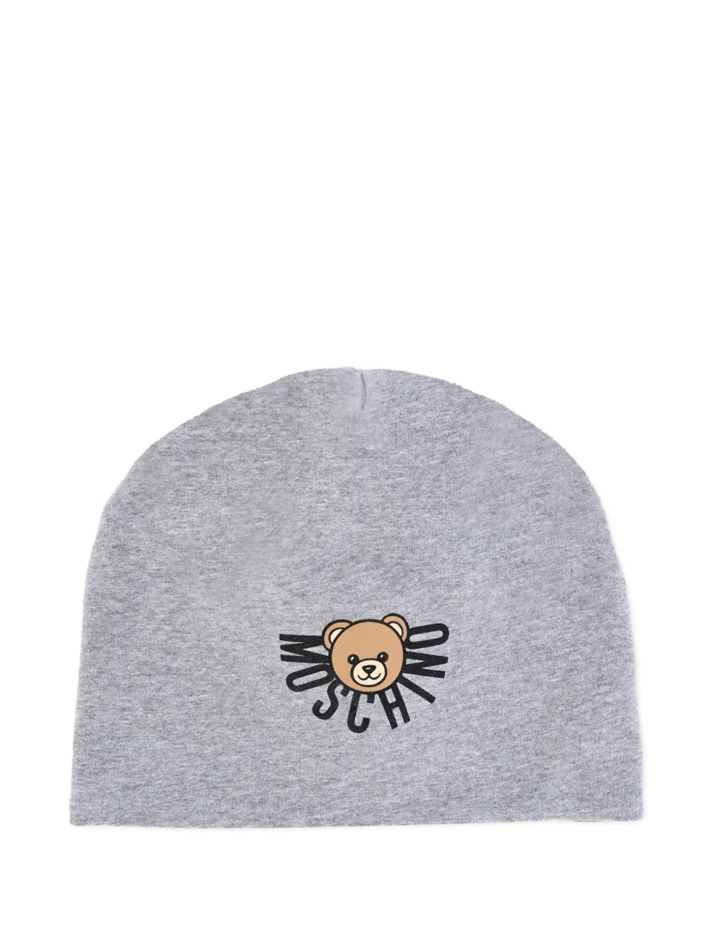 

Шапка бини с логотипом Teddy Bear Moschino Kids, серый