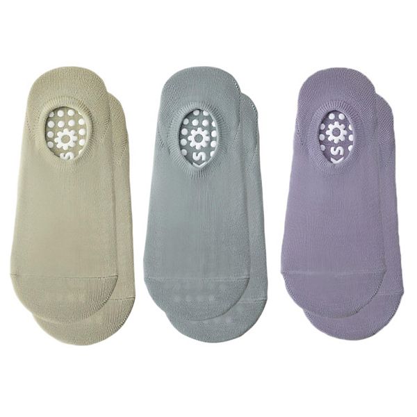 

Женские носки для пилатеса с противоскользящей подошвой, 3 пары Anna-Kaci, Beige Gray Purple