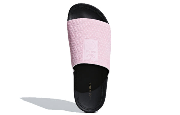 Тапочки originals adilette luxe 'pink black' Adidas, розовый — фото 4