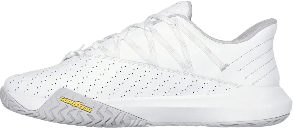 Мужские кроссовки Skechers Viper Court Rally, 2-White Leather Mesh Trim — фото 4