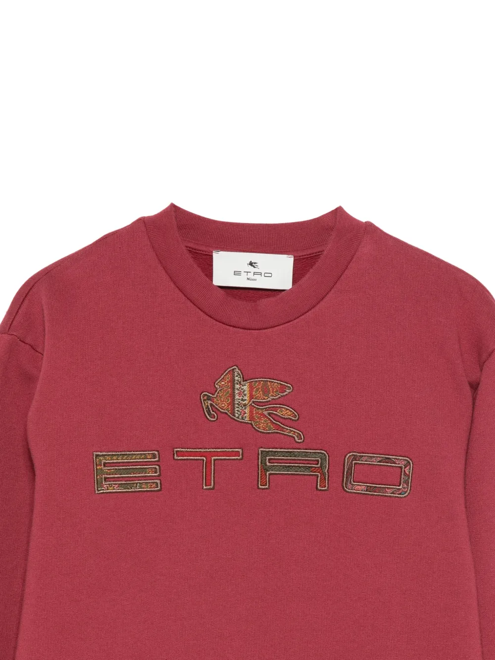 Толстовка с вышитым логотипом ETRO KIDS, красный — фото 3